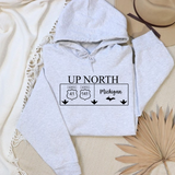 Up North road sign hoodie