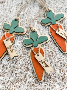 Engraved Carrot Easter basket tag