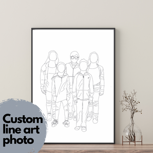 Custom family line art